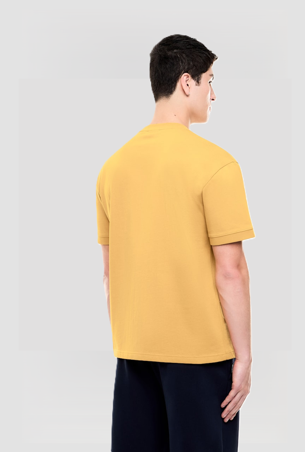 T-shirt con logo da uomo giallo 