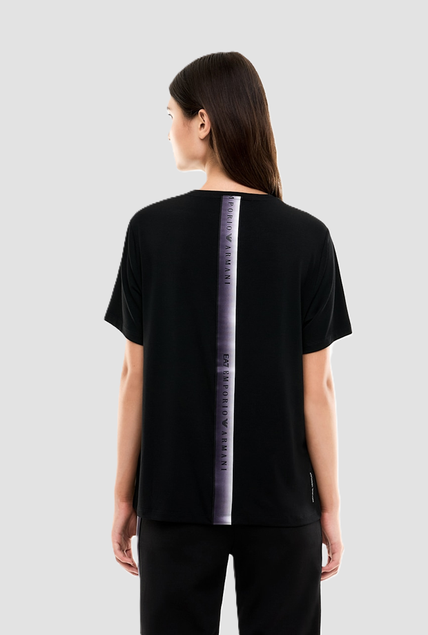 T-shirt tecnica da donna nero 