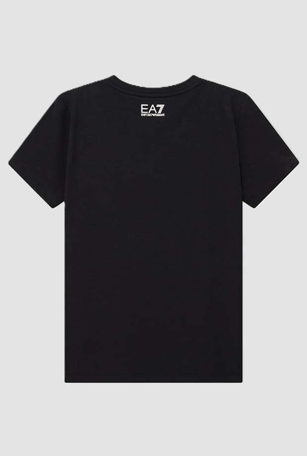 T-shirt con motivo in strass da donna nero 
