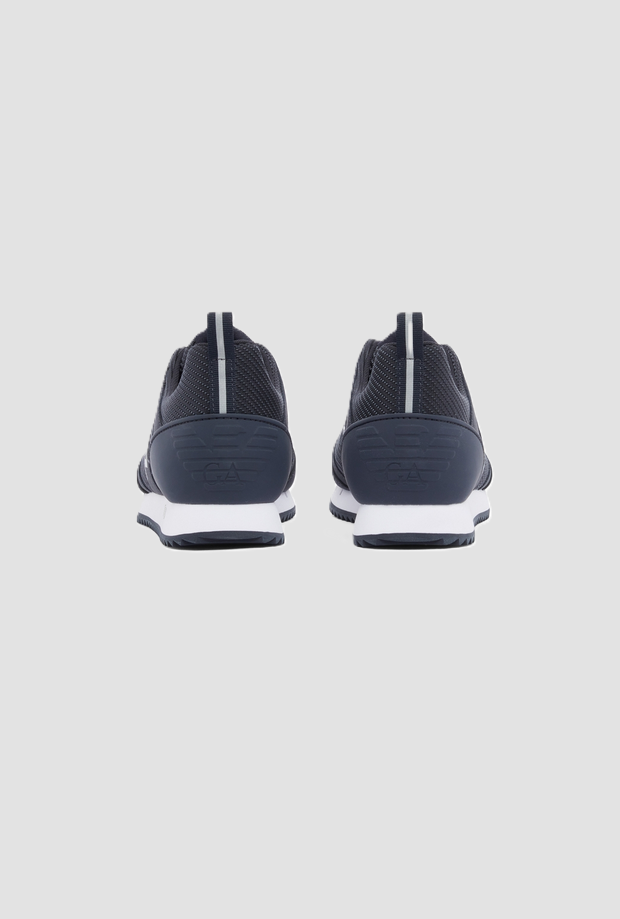 Scarpe con logo EA7 da uomo blu scuro 