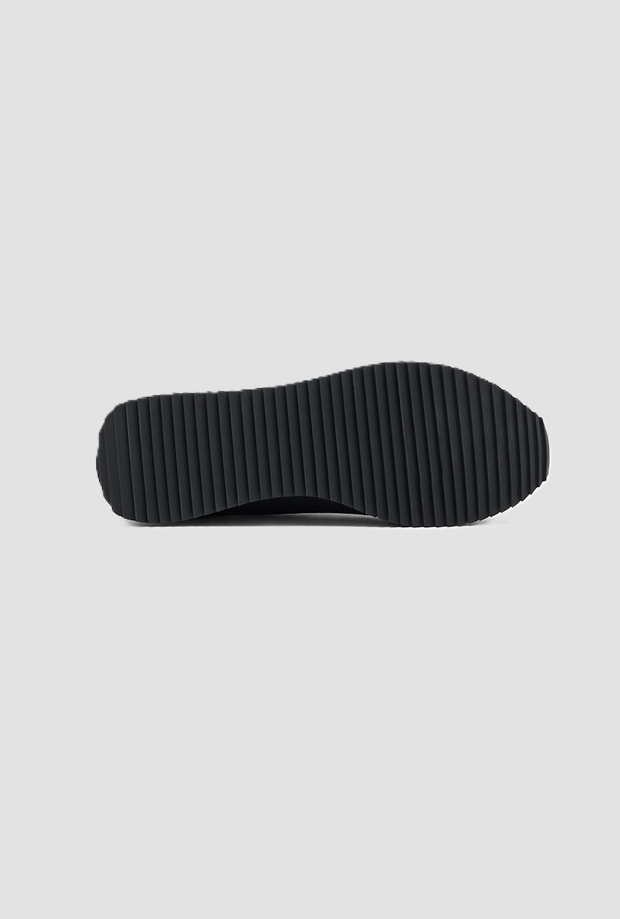 Scarpe con maxi logo in oro da uomo nero 