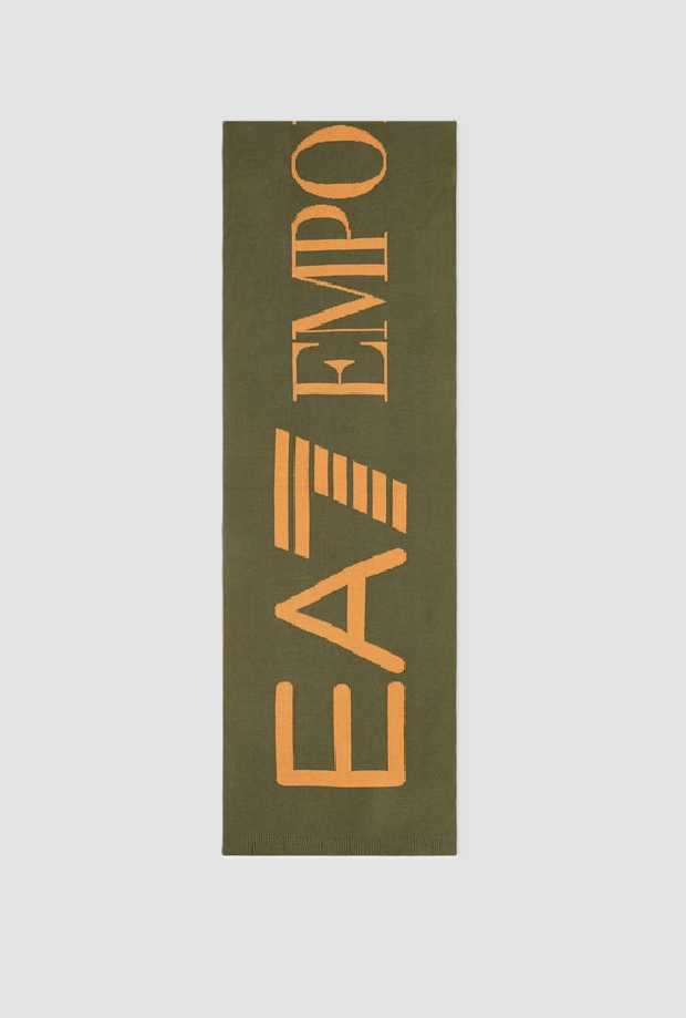 Sciarpa con maxi logo unisex verde 