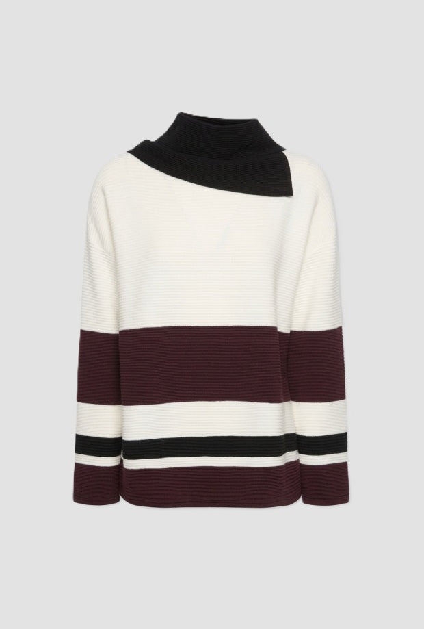 Maglia a righe donna bicolore 