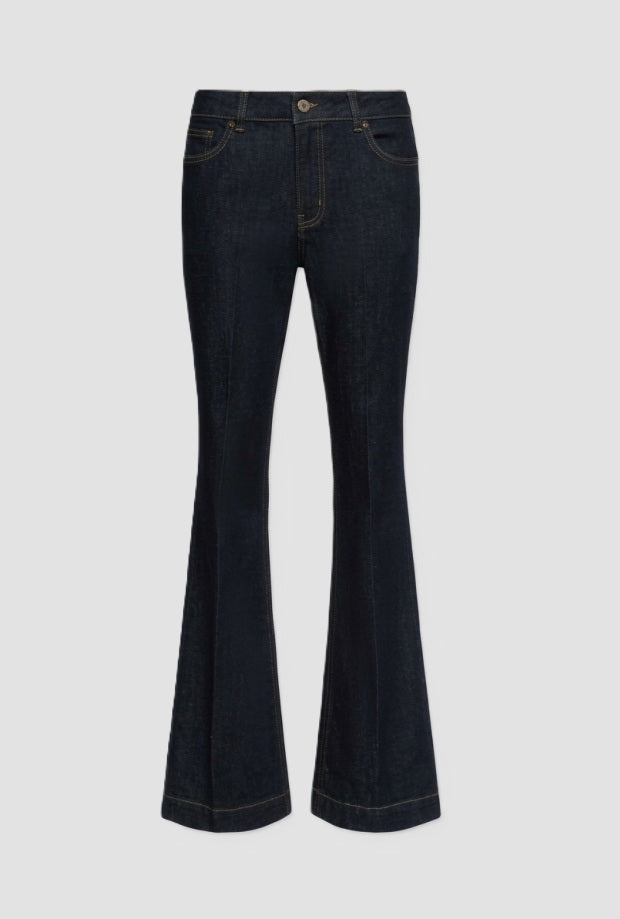 Jeans flare fit donna blu scuro 