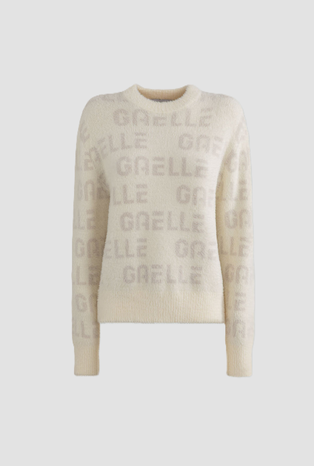 Pullover con personalizzazione donna crema 