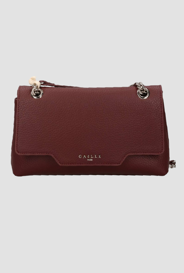 Borsa con tracolla a catena donna rosso vino 