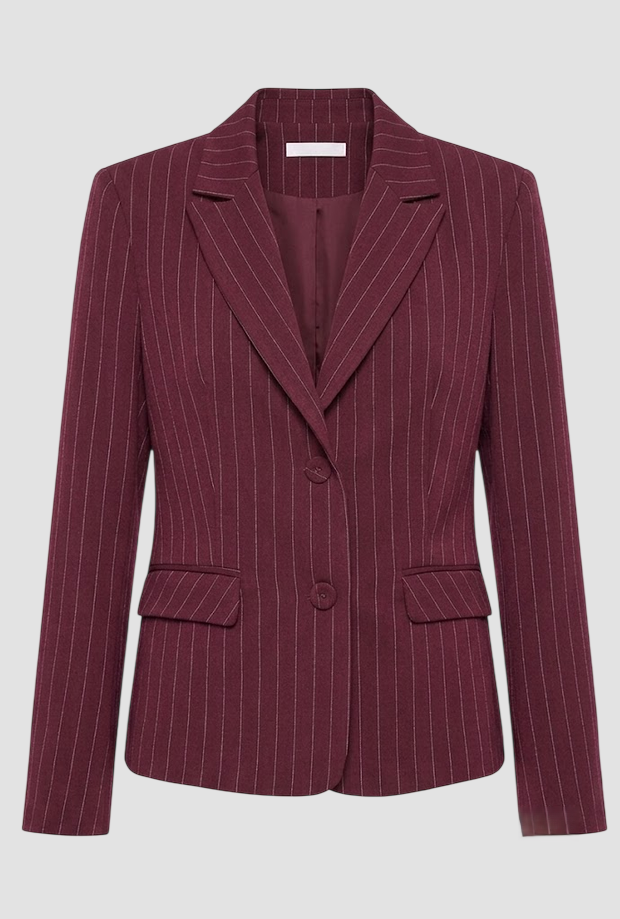 Giacca gessato donna rosso 