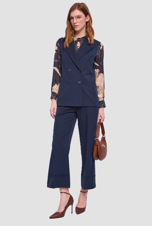 Gilet doppiopetto donna blue 