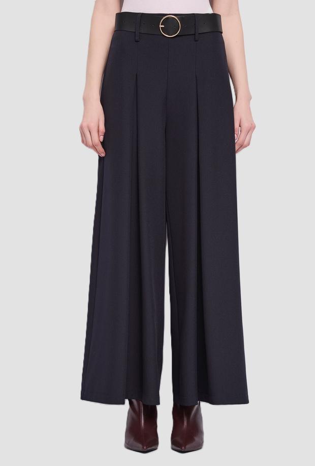 Pantalone a palazzo donna blu scuro 