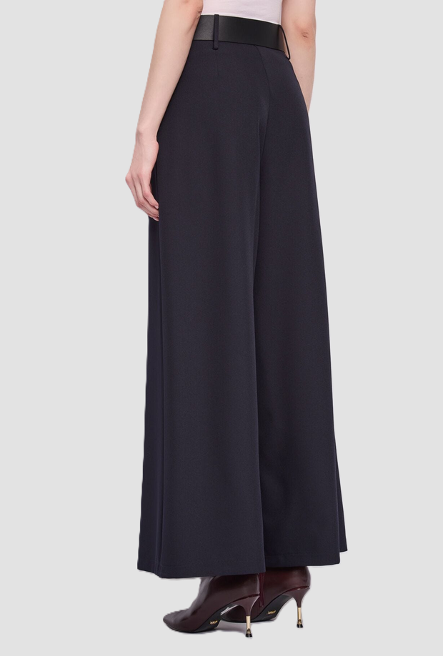 Pantalone a palazzo donna blu scuro 