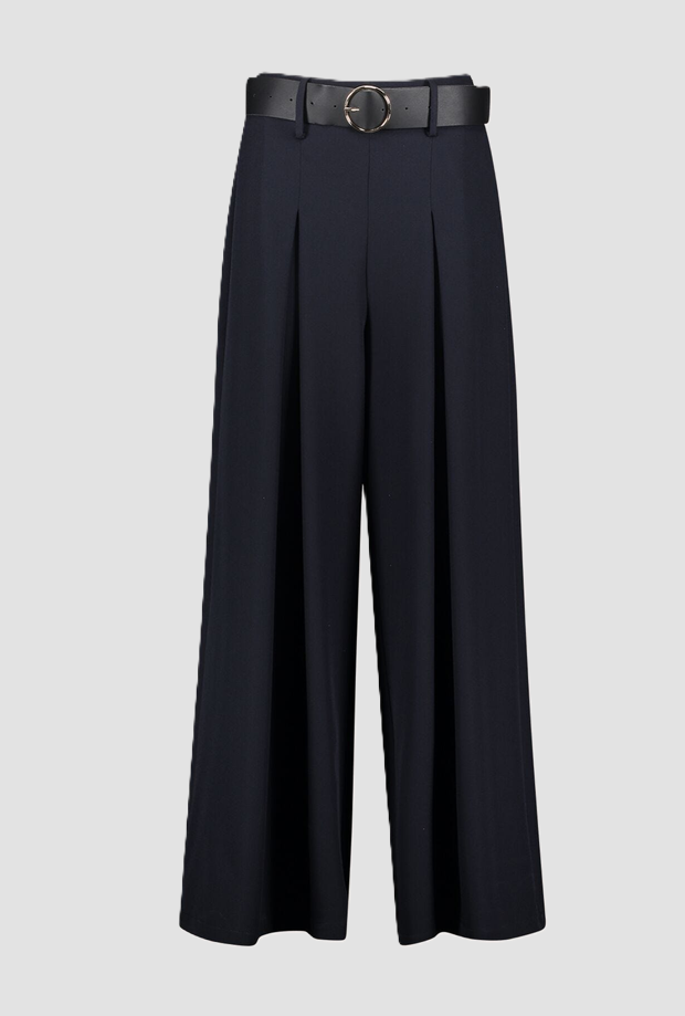 Pantalone a palazzo donna blu scuro 