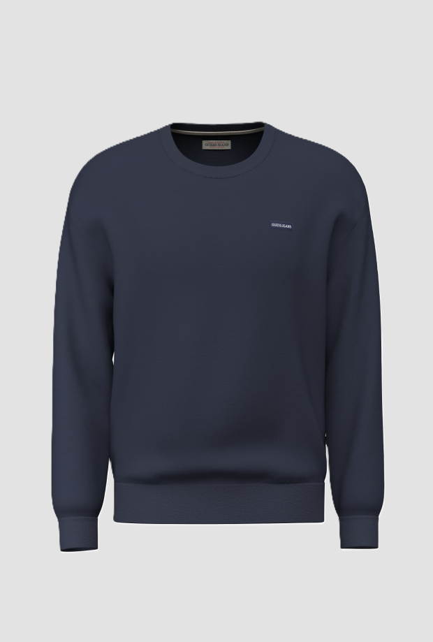 Felpa girocollo uomo navy blue 