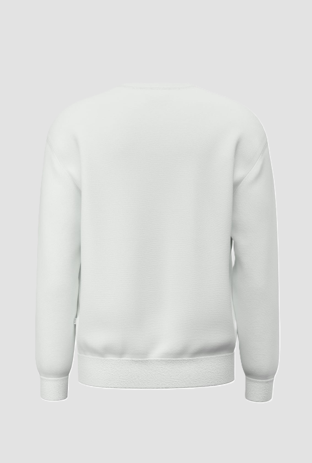 Felpa girocollo uomo bianco 
