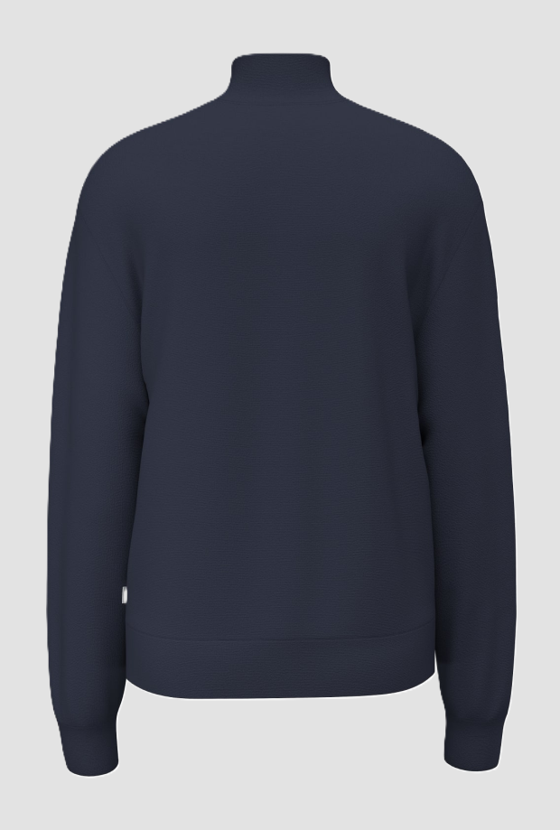 Felpa mezza zip uomo navy blue 