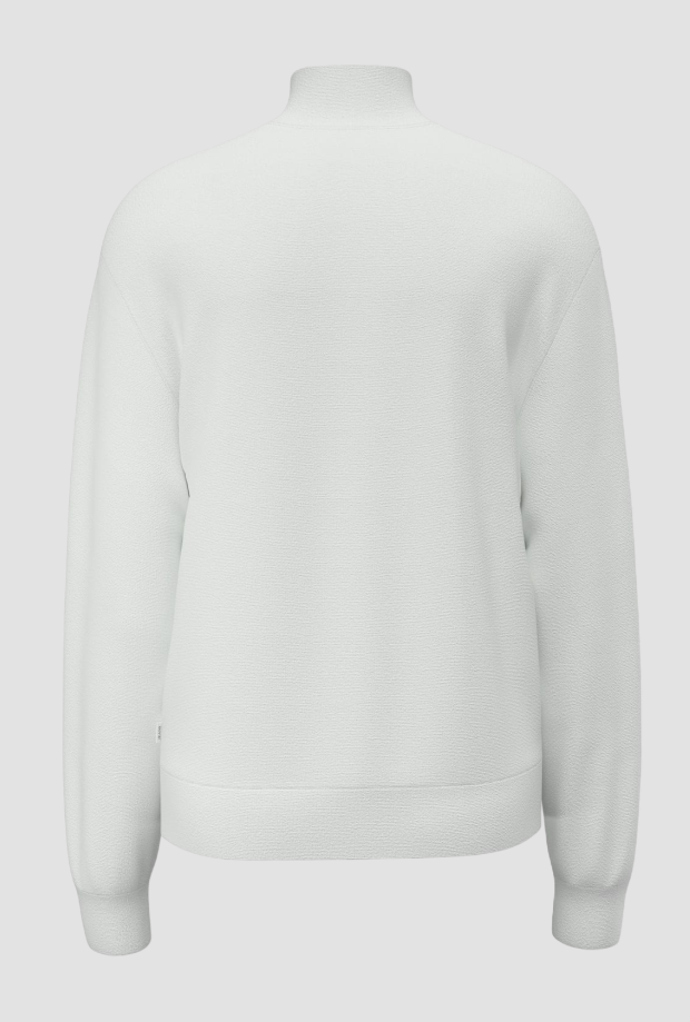 Felpa mezza zip uomo bianco 