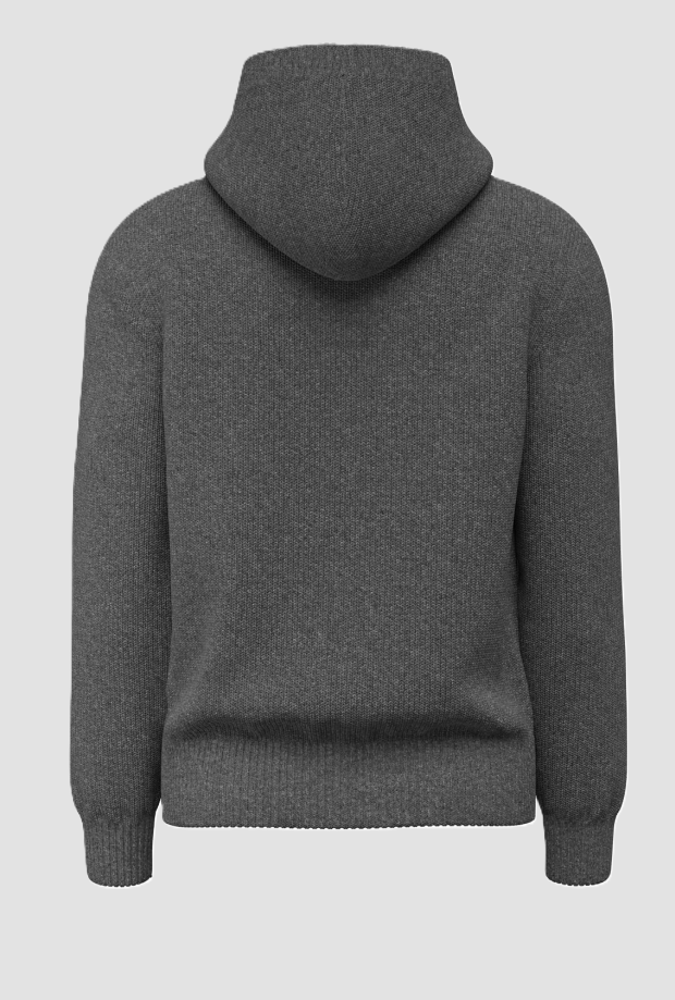 Felpa con cappuccio uomo grigio 