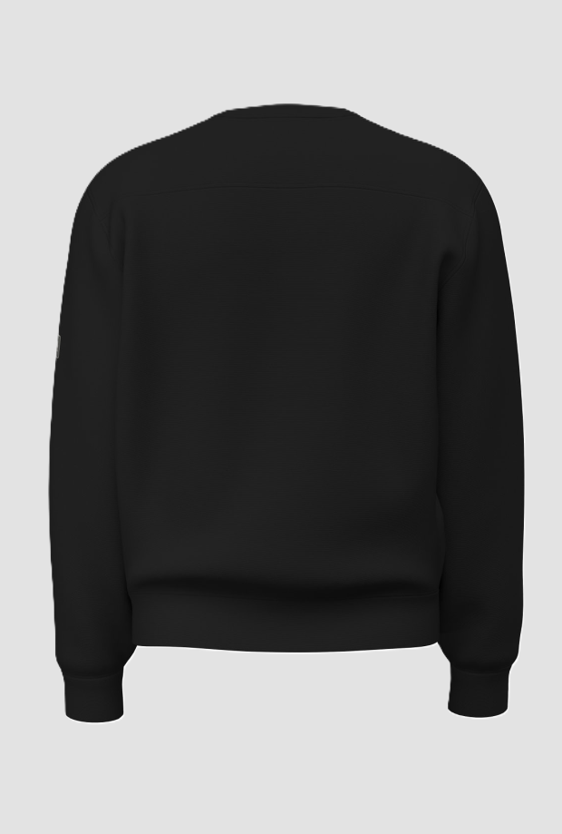 Felpa girocollo uomo nero 