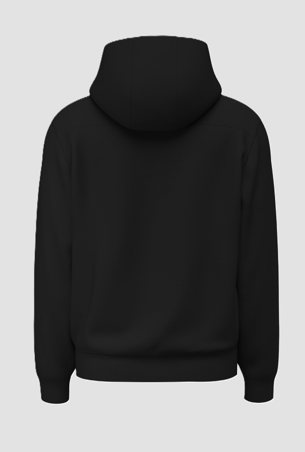 Felpa con zip e cappuccio uomo nero 