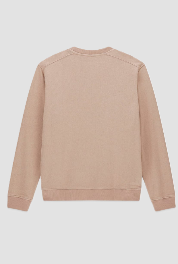 Felpa girocollo uomo beige 