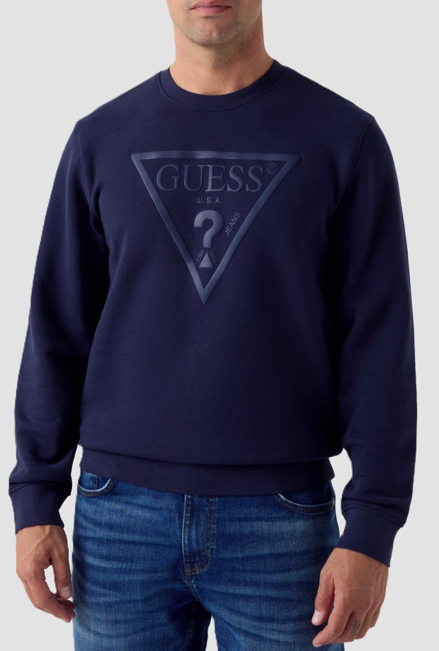 Felpa in pile uomo navy blue 