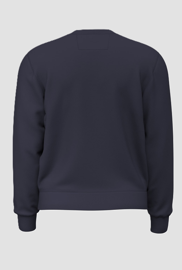 Felpa in pile uomo navy blue 