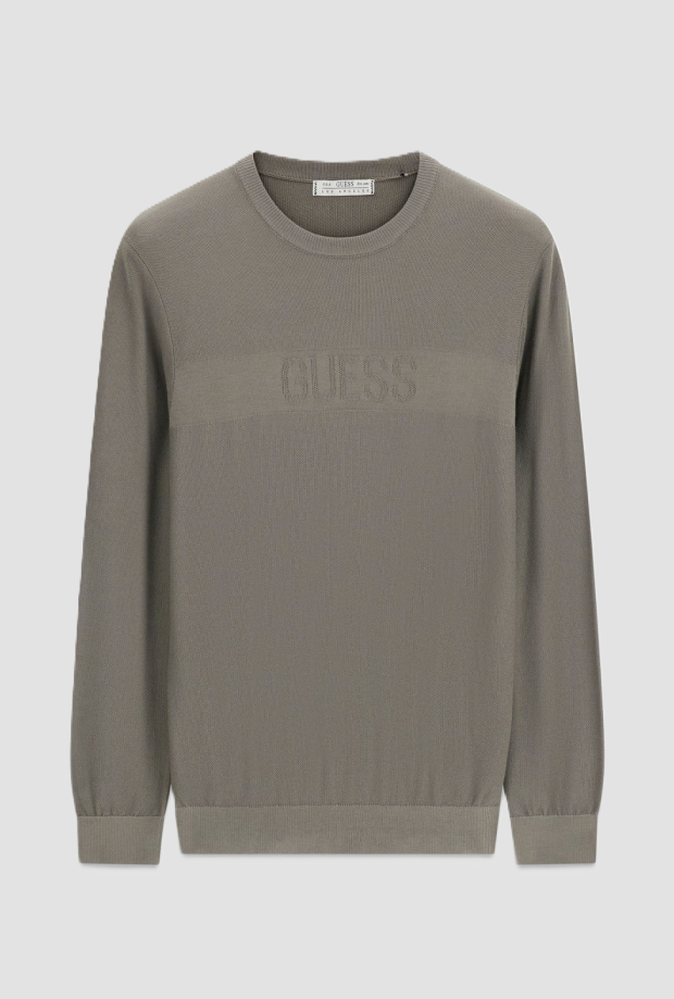 Maglione con logo uomo grigio 