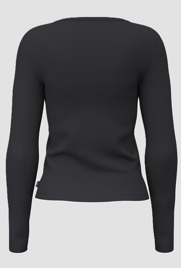 T-shirt con logo donna nero 