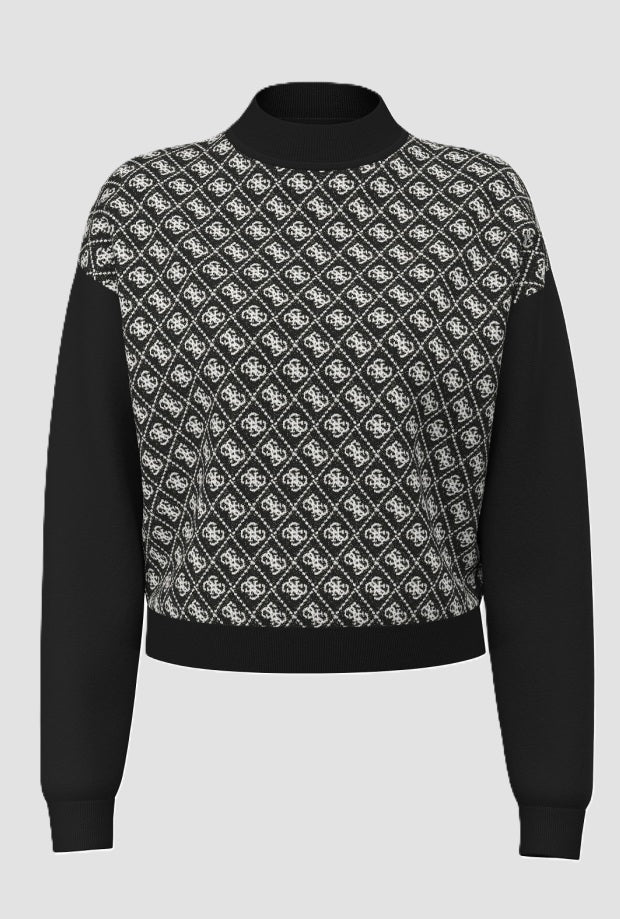 Maglia con loghi donna nero 