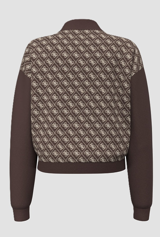 Maglia con loghi donna marrone 