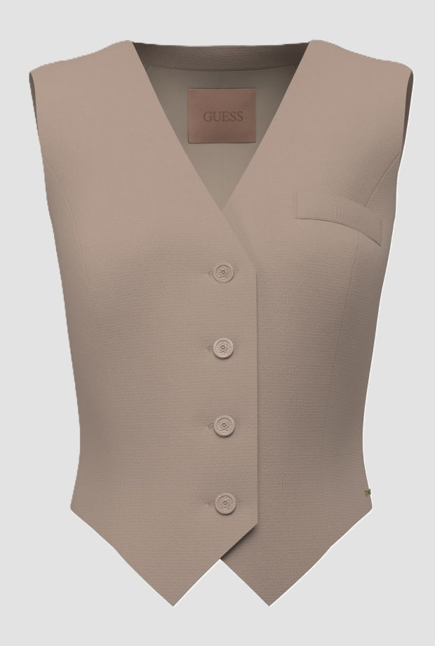 Gilet donna beige 