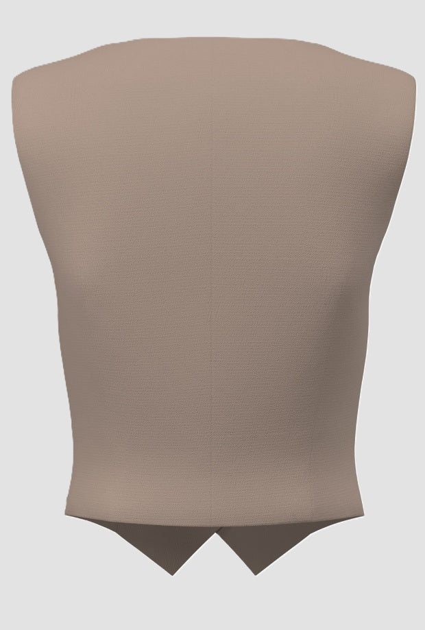 Gilet donna beige 