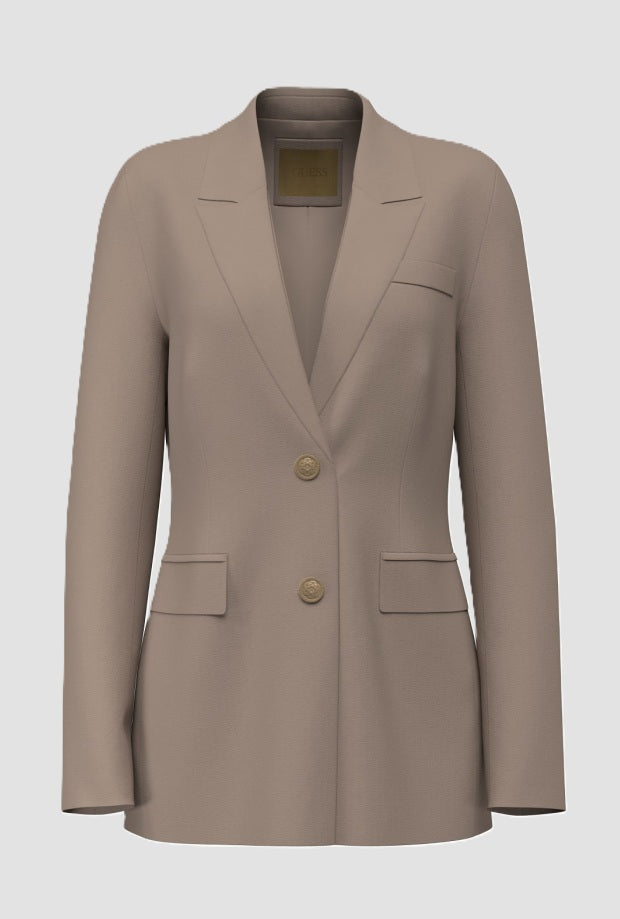 Giacca monopetto donna beige 
