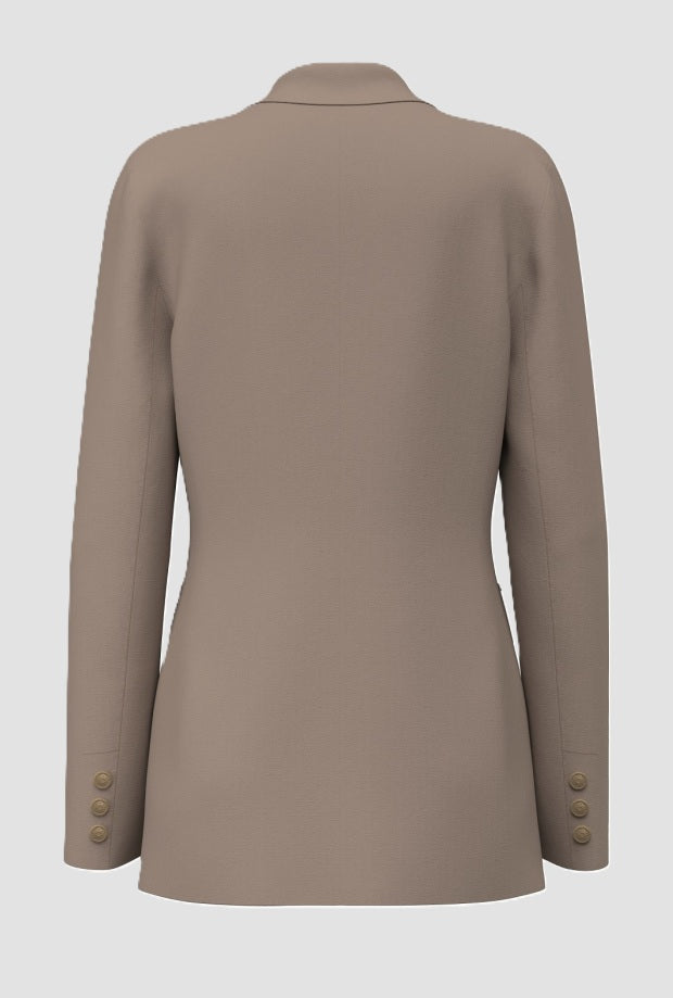 Giacca monopetto donna beige 