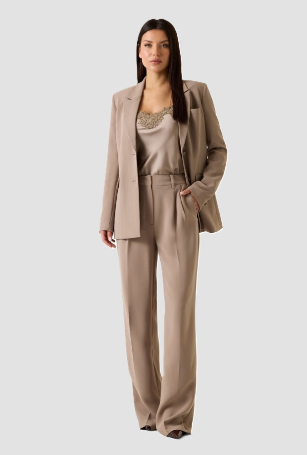 Giacca monopetto donna beige 