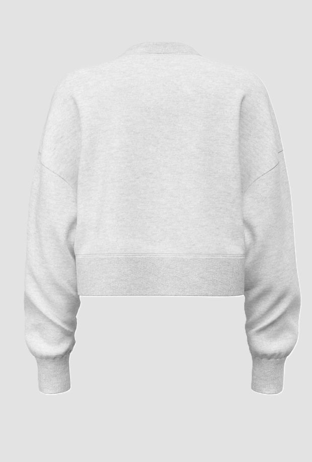 Felpa crop donna grigio 