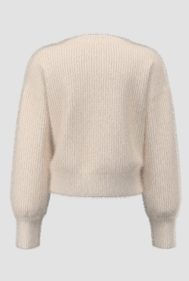 Cardigan donna crema 