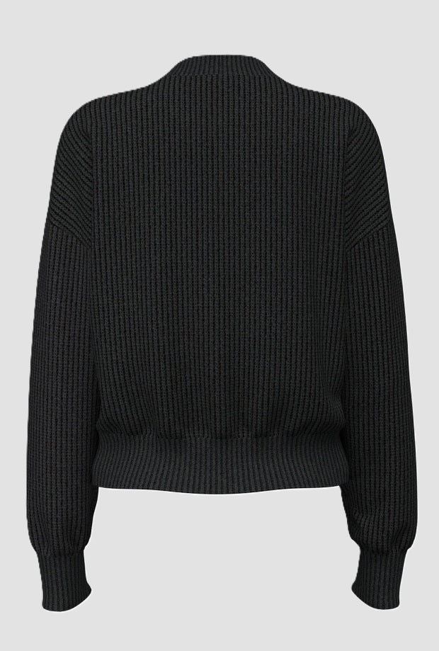 Maglia con firma donna nero 