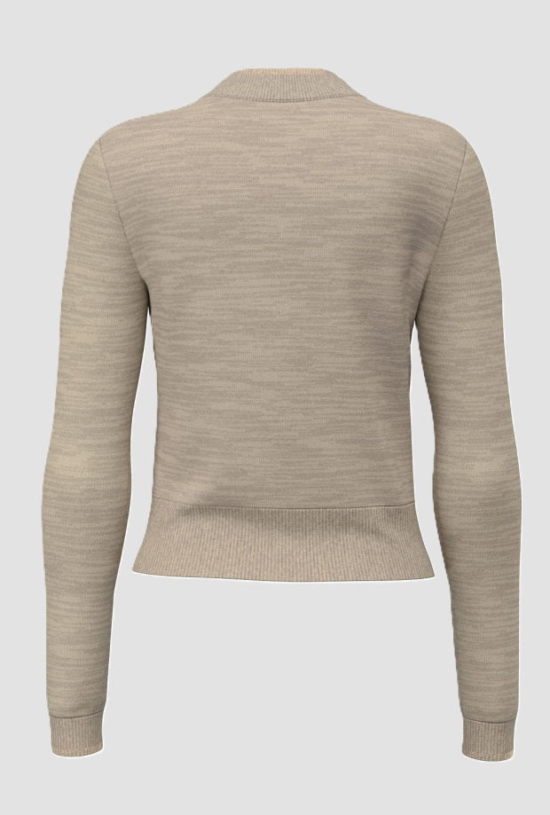 Cardigan con bottoni donna beige 