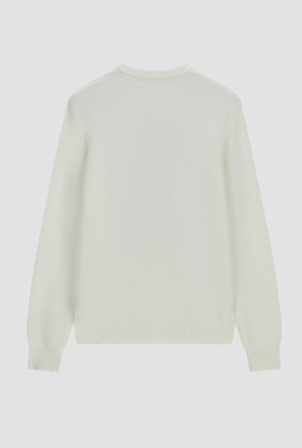 Maglia con orsetto donna crema 
