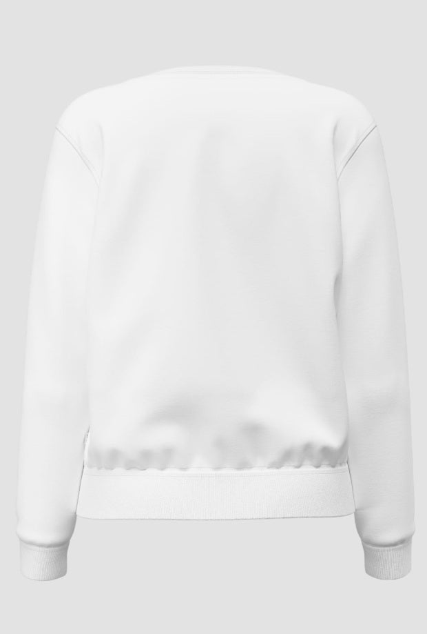Felpa girocollo donna bianco 