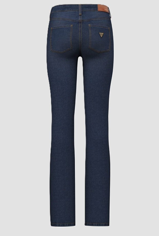 Jeans straight fit donna blu scuro 