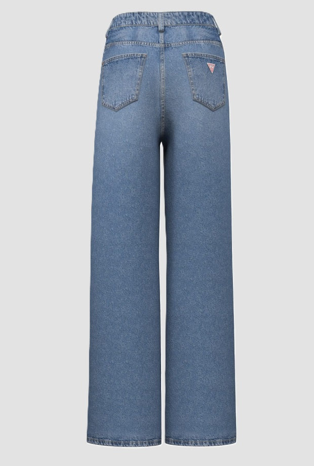 Jeans wide leg donna blu 