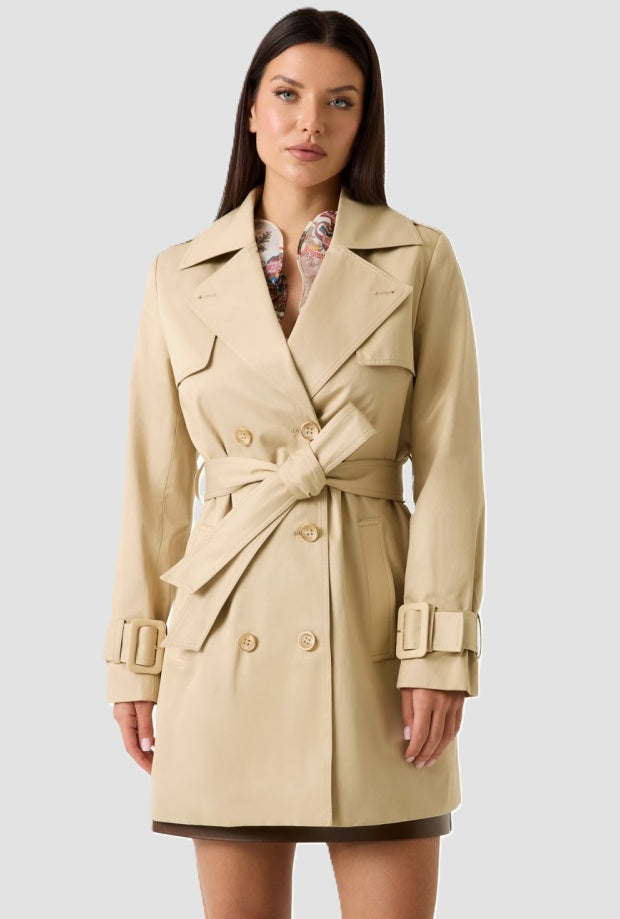Trench donna beige 