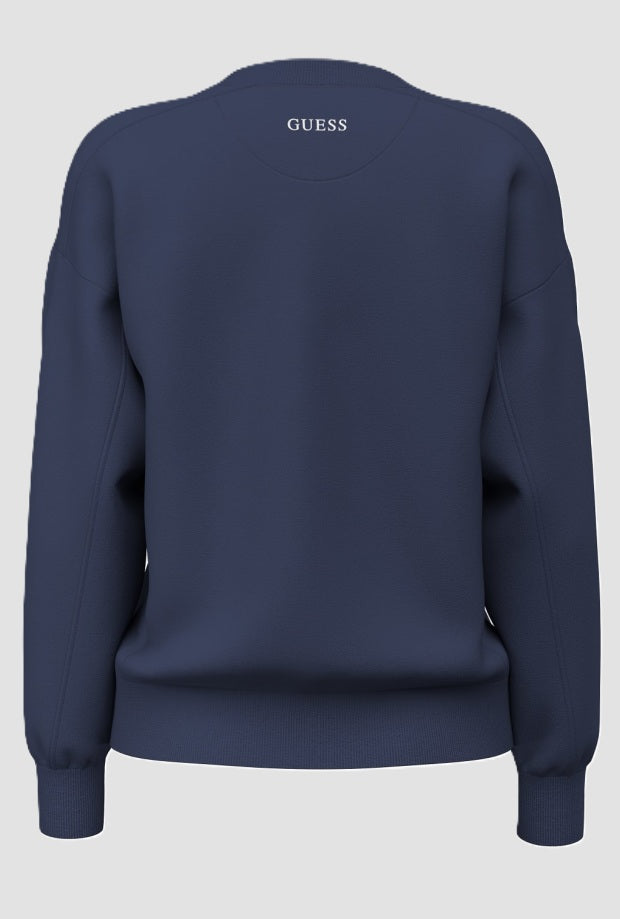 Felpa con logo donna blu 