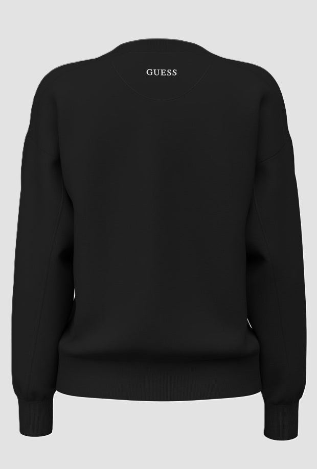 Felpa con logo donna nero 