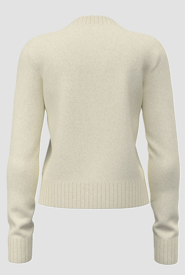 Maglia con logo stella donna crema 