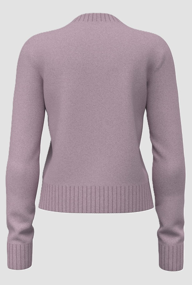 Maglia con logo stella donna viola 