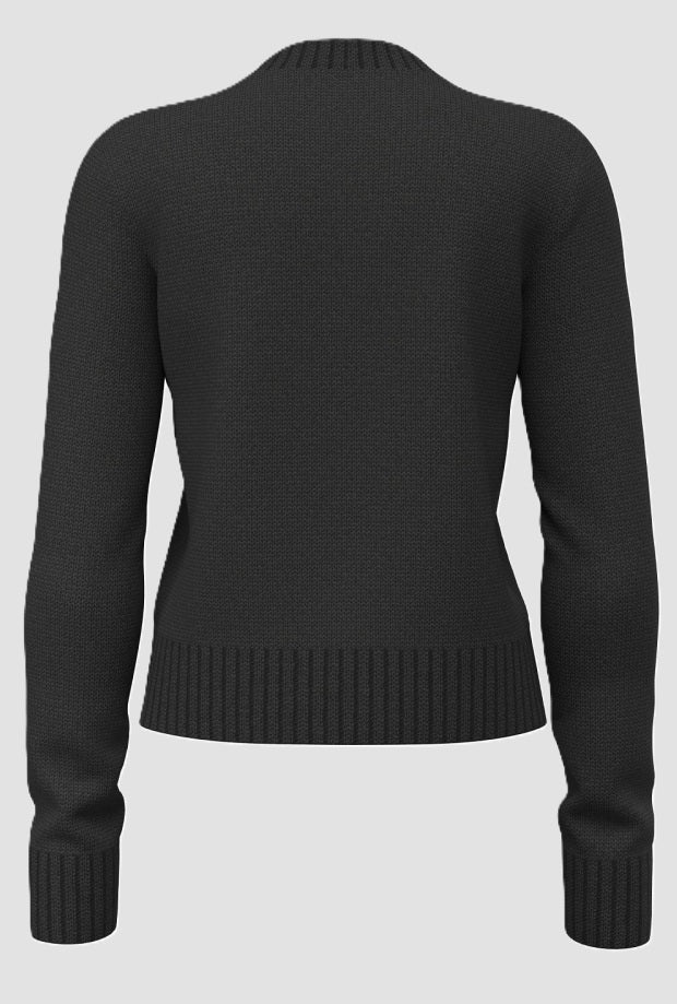 Maglia con logo stella donna nero 