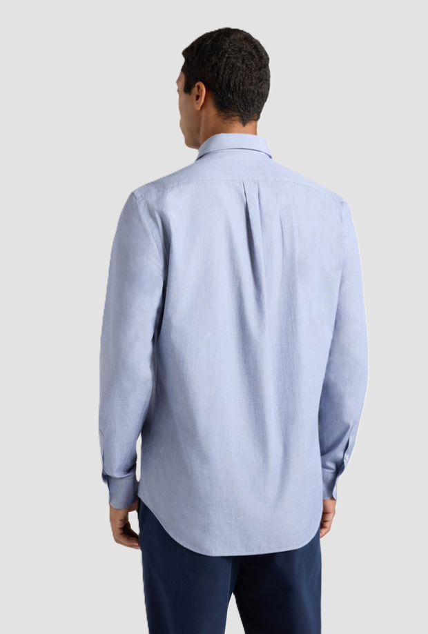 Camicia fil-à-fil uomo navy blue 