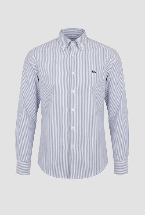 Camicia Oxford a righe uomo navy blue 